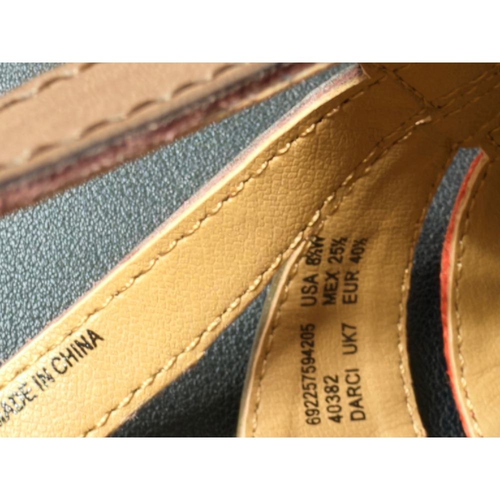 Thom McAn Darci Multi Color Brown Leather Strappy Sandals Womens 8.5W HZ/5952 - Picture 8 of 10